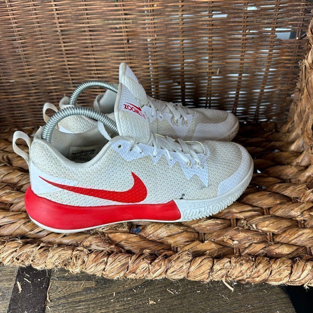 Nike Zoom Live 2 II Racer Orange White Basketball Shoes Men's Size 7.5‎